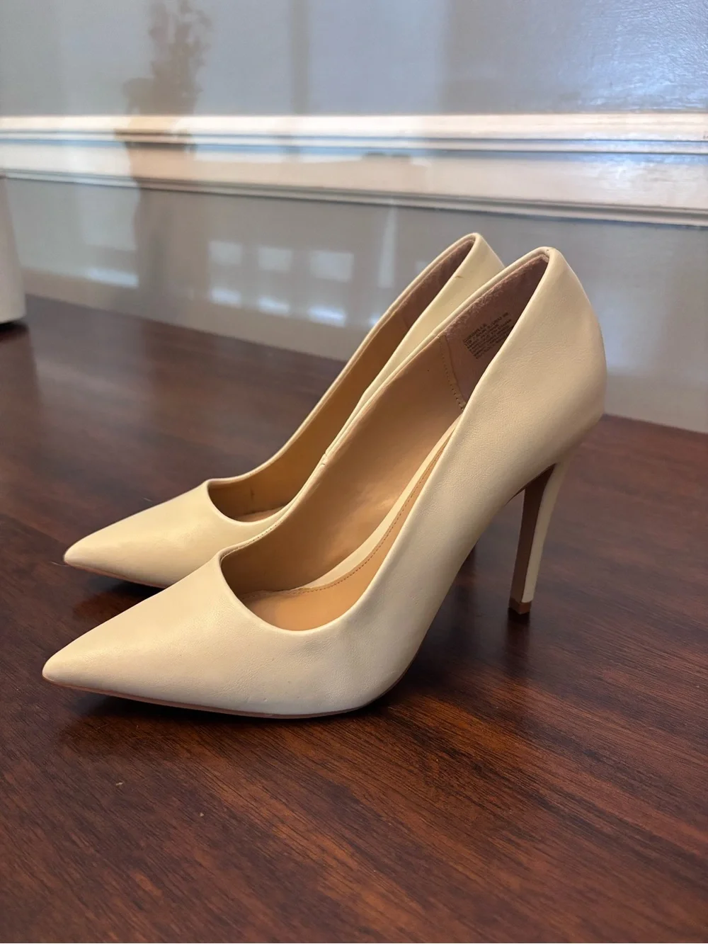 jf j.ferrar Cream Pointed-Toe Stiletto Pumps